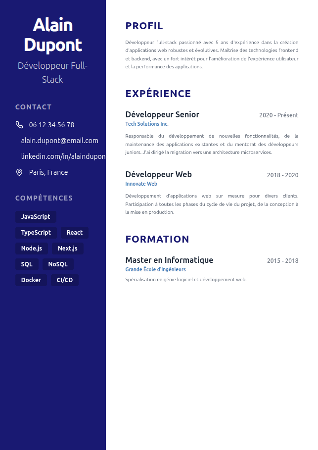 Aperçu du modèle L'Audacieux